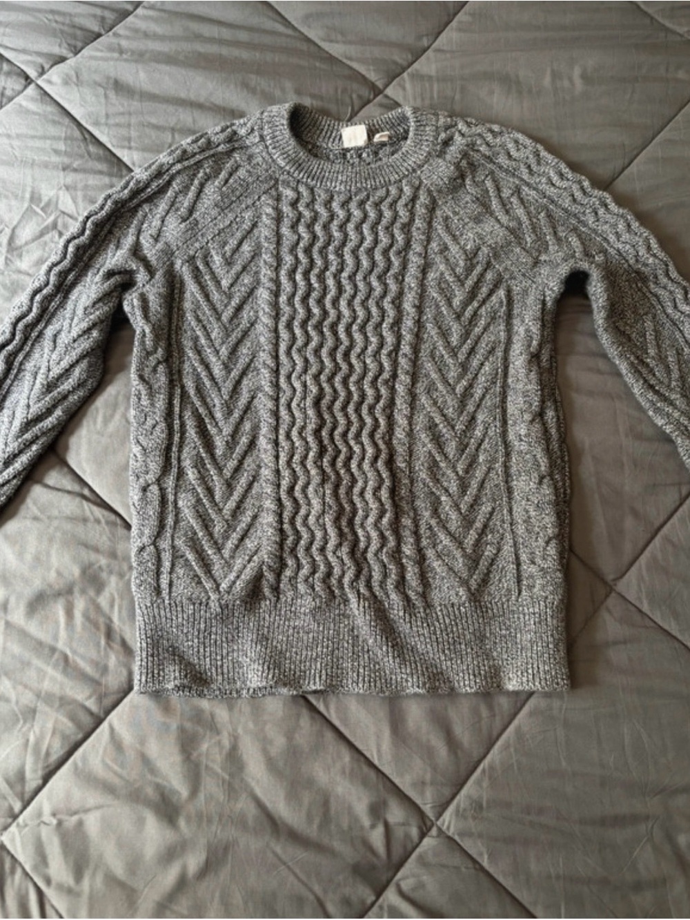 GAP Cable Knit Sweater, Women’s XS, Heather Gray